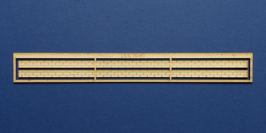 LCC 70-80 O gauge brick decoration for bridge parapet Top decoration strips for bridge parapets.